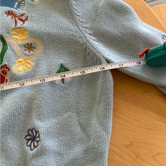 Brooks Brothers Women’s Sweater Small Embroidered Birds Flowers Boho Preppy - Picture 10 of 11